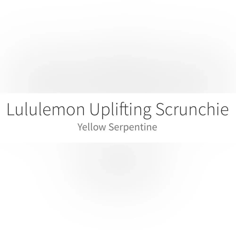2 Lululemon Uplifting Scrunchies: Yellow Serpentine AND Golden Lime